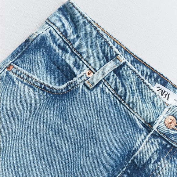 ZARA Z1975 BACK SLIT DENIM SKIRT - Picture 4 of 12